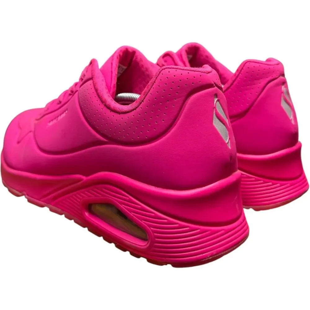 Skechers Uno Stand On Air Women 11 Hot Pink Sneaker Air Cushioned Midsole Shoes